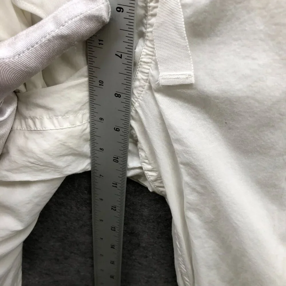 J. Crew Vintage Pajama Set Womens S White Cotton Long Sleeve Lightweight Button - Picture 12 of 14